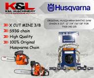 ORIGINAL HUSQVARNA X-CUT RANTAI MATA POTONG [MINI 3/8 Pitch] SAW CHAIN T435 140 125 STIHL MS180 HT75