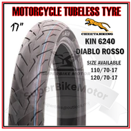 Motorcycle Tubeless TYRE CHEETAH KING KIN6240 *Bunga DIABLO ROSSO* 110/70-17 120/70-17 Tayar Motor T