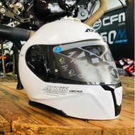AXXIS FU403 SV Gecko SV Flip-Up Modular Double Visor Fullface Helmet Glossy White Original Import Fr