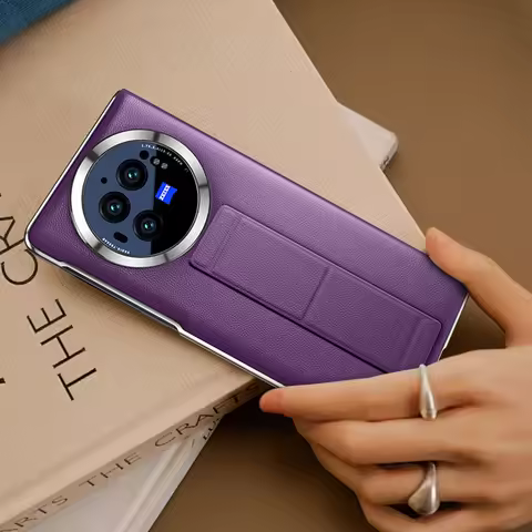 LANGSIDI Smart Flip Case for Vivo X Fold 3 Pro X Fold3 Magnetic Wrist Strap Stand Kickstand Back Cov