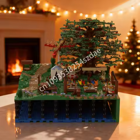 4245pcs MOC Hobbiton Section 8 And 9 Hobbit Model Building Blocks Construction Christmas Gift Assemb
