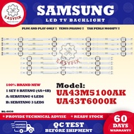 UA43M5100AK / UA43T6000K SAMSUNG 43 INCH LED TV BACKLIGHT (LAMPU TV) UA43M5100  UA43T6000 43M5100AK 