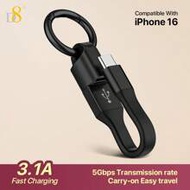สายแขวนพวงกุญแจ USB C D8, สาย USB A เป็น USB C ยาว 10 ซม. อัตรารับส่งข้อมูล 480 Mbps สำหรับชาร์จ Pow
