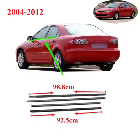 4 Pieces Outside Windows Glass Rubber for Mazda 6 2004-2012 Sedan Protector Weatherstrip Seal for Ma
