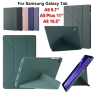 Samsung Galaxy Tab A9 8.7'' A9 Plus 11 inch 2023 Case PU Leather Multi-angle Stand Casing for Samsung Tab A8 2022 10.5'' Tablet Soft cover Shockproof Trifold Case