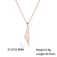 Cazador Israel Palestine Map Pendant Necklace Country Geography Stainless Steel Chain Necklaces for