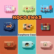 READY STOCK!For HOCO EW63 Case Cute Cartoon Textile Crafts Earphone Case Casing Cover