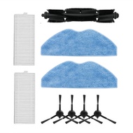 Roller Brush Side Brush HEPA Filter Mop Cloth Compatible for HITACHI RV-X20P WHSI Robot Vacuum Clean