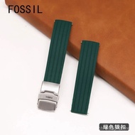 18/19/20/21/22/23/24mm Style Stripe Silicone Band for Fossil FS5237 FS5132 FS5241 Soft Waterproof Sw