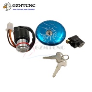 Motorcycle Ignition Switch Fuel Gas Cap Seat Lock Key Kit For Suzuki GN125 GN 125 1982 1983 1984-200