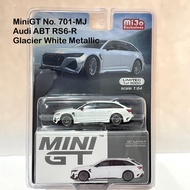 MiniGT No. 701-MJ Audi ABT RS6-R Glacier White Metallic/blister package Mini GT Diecast Car