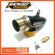 R474MF Exhaust Short Black Inlet 50/ 51mm (Silincer Only)