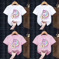 New Sale Hote Rainbow Headband Unicorn Stars T Shirt Happy Birthday Current Number 2-10th T-Shirt Gi