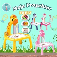 Unicorn Dino And Pony Giraffe Projector Children's Drawing TABLE Toys/ Color Picture Projection Drawing TABLE/Drawing Projector/SKIKI91 - KINDER ART TABLE/Projector Children's Drawing TABLE/Children's Study TABLE Projector Painting TABLE/Educational Toys