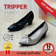 [🥇ทริปเปอร์แท้100%🔢ไซส์36-40👠ส้น 2.5 นิ้ว] TRIPPER รองเท้าคัทชูหญิง รองเท้าหนังหุ้มส้นหญิง รุ่น RY18