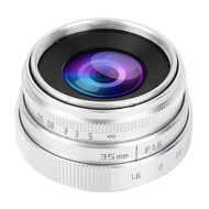 Camera Lens 35mm F1.6 CCTV C Mount Manual Focus Large Aperture Lens for M4/3 Fx Lens Moun Art and Be