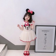 ✶¤ Mickey Mouse Kids Clothes Girls Net Cartoon Dress For Kids Princess Minnie Veil Skirt For Kids Filipiniana Dress For Kids Ootd For Kids Girl