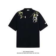 COD [/Recommended] Heavy 230g Double Yarn Pure Cotton Combed Tight BKID Letter Printed Short-Sleeved