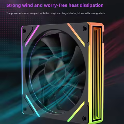 Quiet Mute Computer Chassis Fan Cooling Fan ARGB Direct Mirror New CD Pattern Design 12CM Chassis Fa