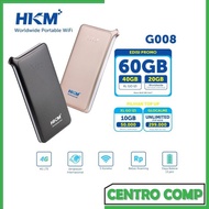 HKM G008 Mifi 4G LTE Unlock Gratis XL GO IZI 40GB dan Roaming Diskon
