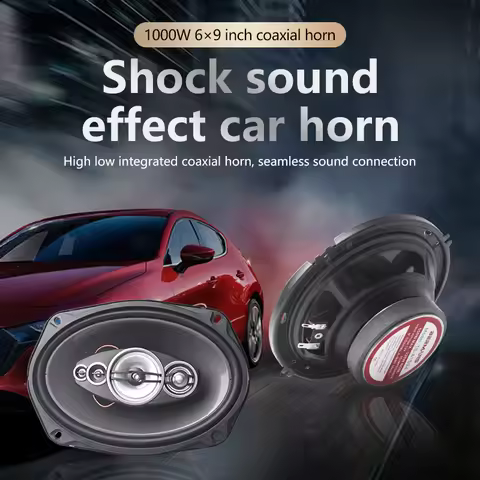 1 pair 6X9 Inch 1000W 5-Way Car HiFi Coaxial Speaker, Vehicle Door Auto Audio Music Stereo Subwoofer