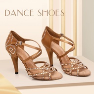 High Top Dance Boots Women's Ball Party Latin Tango Pole Dance High Heel Dance Shoes Heeled 8.5cm