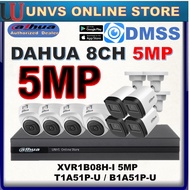 DAHUA CCTV 8CHANNEL 8CH PACKAGE SET 5.0MP  DVR + CAMERA 5MP +HDD P2P ONLINE PHONE(Ready Stock Fast S