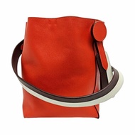 HERMES Licol番茄紅Evercolor牛皮單肩包銀色五金C刻