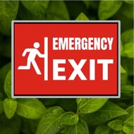 Emergency Exit Sign – Laminated Safety Signage (A4/A5 Size) | Fire Exit / Evacuation Route | Office,