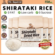 Mr.Squirrel Dry/Dried Shirataki Rice 1kg/2kg/3kg/5kg Konjac Rice Tasty Low Carb Shiritaki Rice 0 Fat