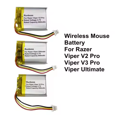 Replacement Wireless Mouse Battery 600mAh For Razer Viper V2 Pro/ V3 Pro Viper Ultimate