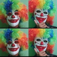 2-in-1 mask + costem clown wig Joker