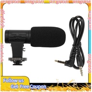【D&F】On-Camera Mini Condenser Record Interview Vlog Mic for Phone DSLR Camera 3.5mm Microphone