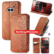 For Nothing Phone 2A 2 A Plus 2024 Phone Case Business Luxury Leather Card Simple Bracket Wallet Pho