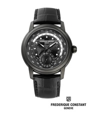 Frederique Constant นาฬิกาข้อมือผู้ชาย Manufacture FC-718BAWM4TH6 Classics Worldtimer Men's Watch