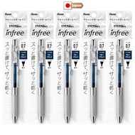 【Direct from Japan】Pentel Gel Ink Ballpoint Pen EnerGel Infree 0.7 Blue Black XBL77TL-CA 5 pieces