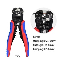 คีมปอกสายไฟ มัลติฟังก์ชั่น สามารถใช้เป็นคีมตัด คีมปอก และย้ำหางปลา ในตัวเดียว สามารถปอกสายไฟได้ขนาดต