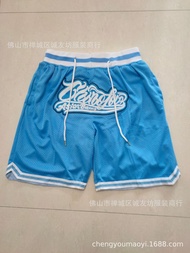 Basketball Pants North Carolina Retro Light Blue Blue Trendy Brand Pocket Pants Blue Ball Sports Pan