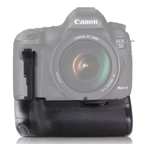 JINTU Vertical Shutter Batter Grip +2pcs LP-E6 Batteries w/AA holder Fr Canon 5D3 5DIII 5D Mark III 