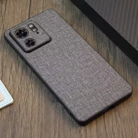 For Motorola Moto Edge 40 40Neo Case Luxury Skin Soft TPU Edge + Hard Fabric Back Cover Protective C