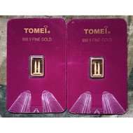 combo gold bar 1gram 2 keping TOMEI 999.9