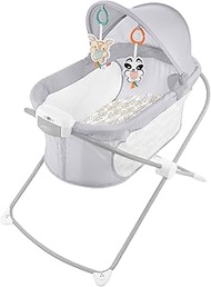 Fisher-Price Soothing View Projection Bassinet – Fawning Leaves, Folding Portable Bedside Baby Crib 