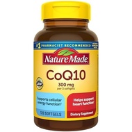Nature Made CoQ10 300mg per 3 Softgels, CoQ10 Supplement for Heart Health and Antioxidant Support, 1
