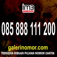Nomor Cantik IM3 Indosat Prabayar Support 5G Nomer Kartu Perdana 085 888 111 200
