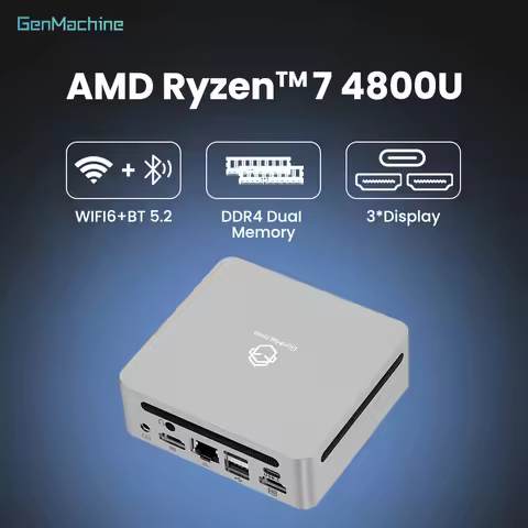 Beast Power, Radeon GPU, 4K Output, WiFi6, Portable Gaming Pc Genmachine Cheap Mini PC with AMD Ryze