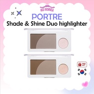 PORTRE Shade & Shine Duo highlighter 11.8g  – Warm or Cool / K-BEAUTY