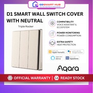 Aqara D1 Smart Wall Switch Frame Cover | Replacement Panel | 1 Gang / 2 Gang / 3 Gang Compatible