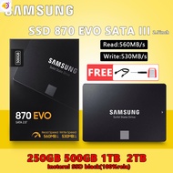 ลด 50% (พร้อมส่ง)[ท้องถิ่นไทย] SAMSUNG SSD (เอสเอสดี) 250GB 500GB 1TB 2TB 870 EVO SATA3 2.5" For Notebook PC ประกัน 5 ปี