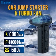 L02เครื่องเป่าฝุ่น2อิน1เครื่องจั๊มสตาร์ตเตอร์รอบต่อนาทีพัดลมเทอร์โบเครื่องเป่าลมเครื่องเป่าหิมะ6000M