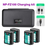 NP-FZ100 NPFZ100 NP FZ100 Battery + Storage Case Charger for A6600 A6700 A7m3 A9 a7R a7 III A9R 9S A